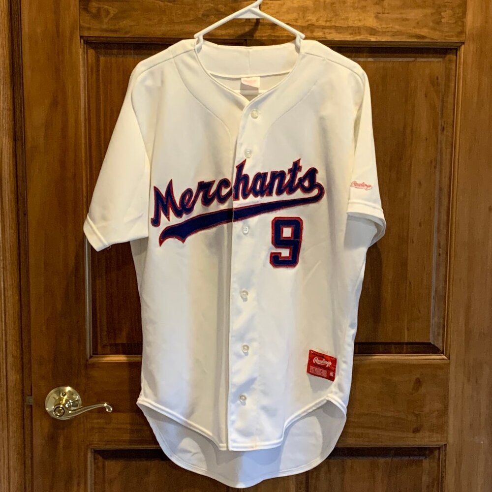 VINTAGE OFFICIAL RAWLINGS EMBROIDERED BASEBALL JERSEY,CIRCA 1990'S, SHORT SLEEVE